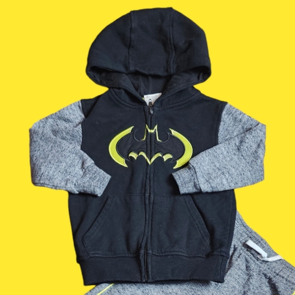 BATMAN Boys Toddler 2PC Fleece Hoodie Set - Picture 2 of 4